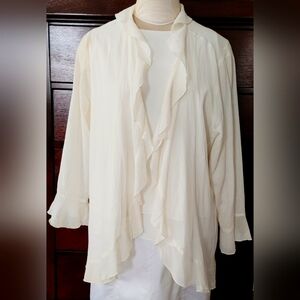 April Cornell Open Ruffle Blouse